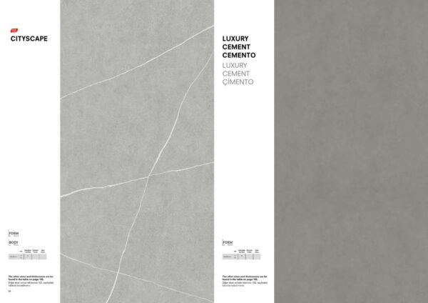 T-ONE Luxury Cement Çemento Porselen Mutfak Tezgahı Citycape