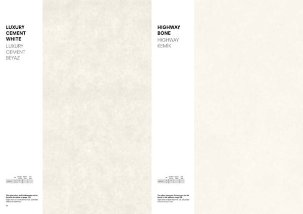 T-ONE Luxury Cement White Porselen Mutfak Tezgahı