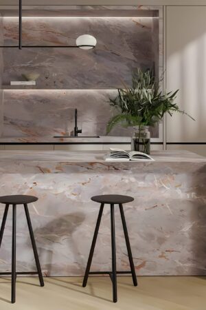 T-ONE Porselen Sarrancolin Mutfak Tezgahı Serisi