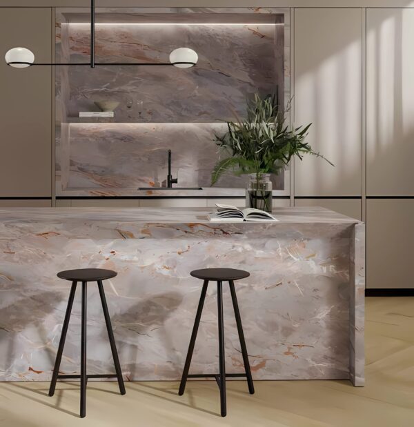 T-ONE Porselen Sarrancolin Mutfak Tezgahı Serisi