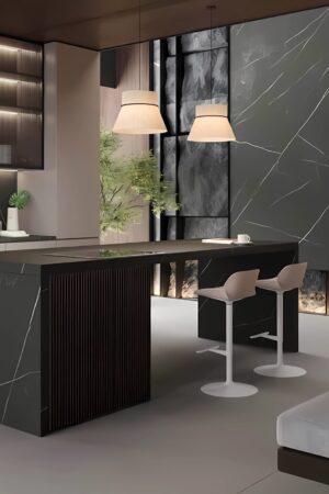 T-ONE Porselen Pietra Nero Mutfak Tezgahı Serisi