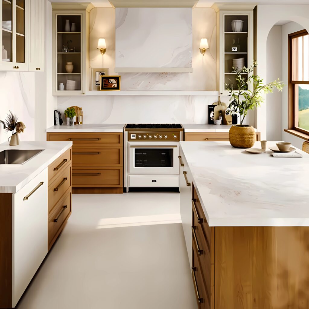 T-ONE Porselen Calacatta Gold Mutfak Tezgahı Serisi