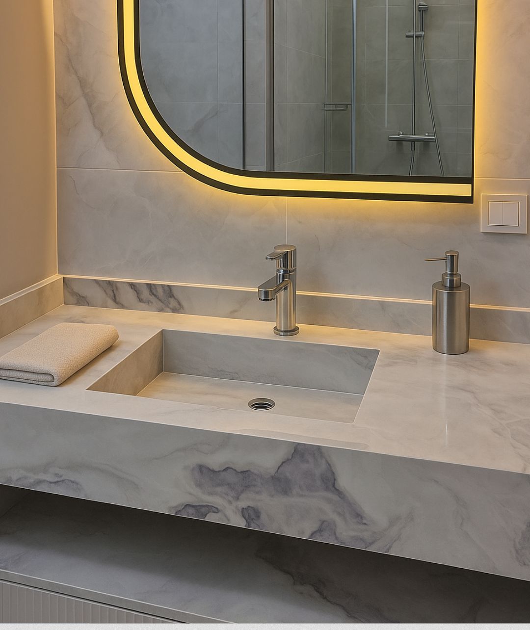 Banyo Porselen Tezgah