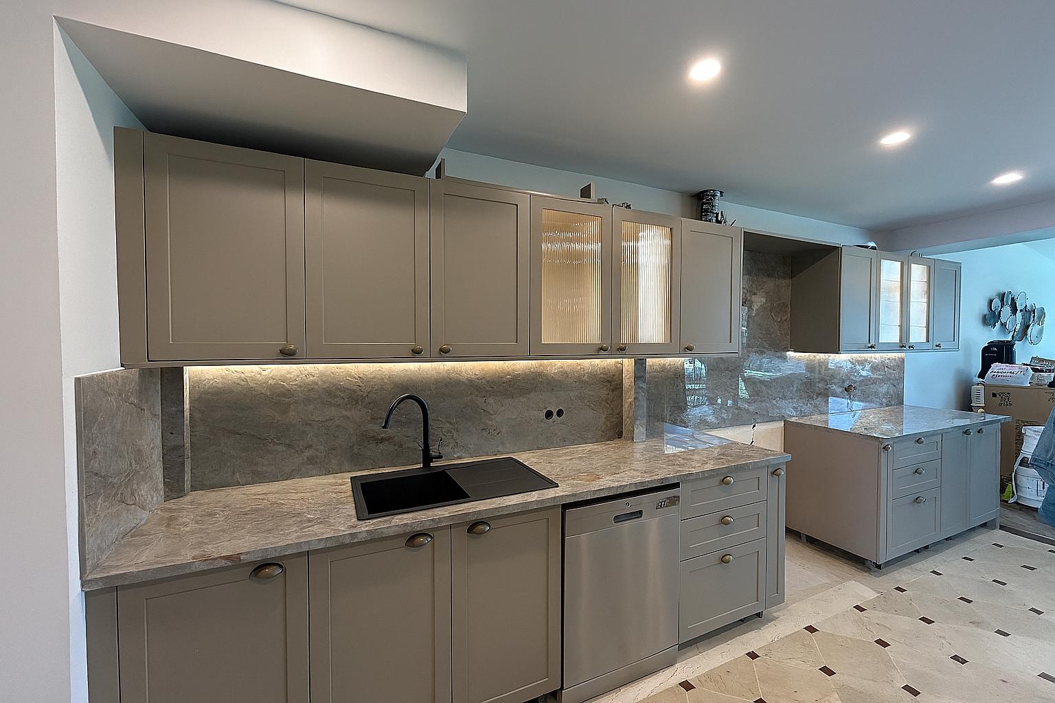 T-ONE Porselen Mutfak Tezgahı Sarrancolin Serisi