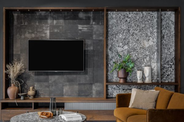 Glacial Blue Porselen Mutfak Tezgahı