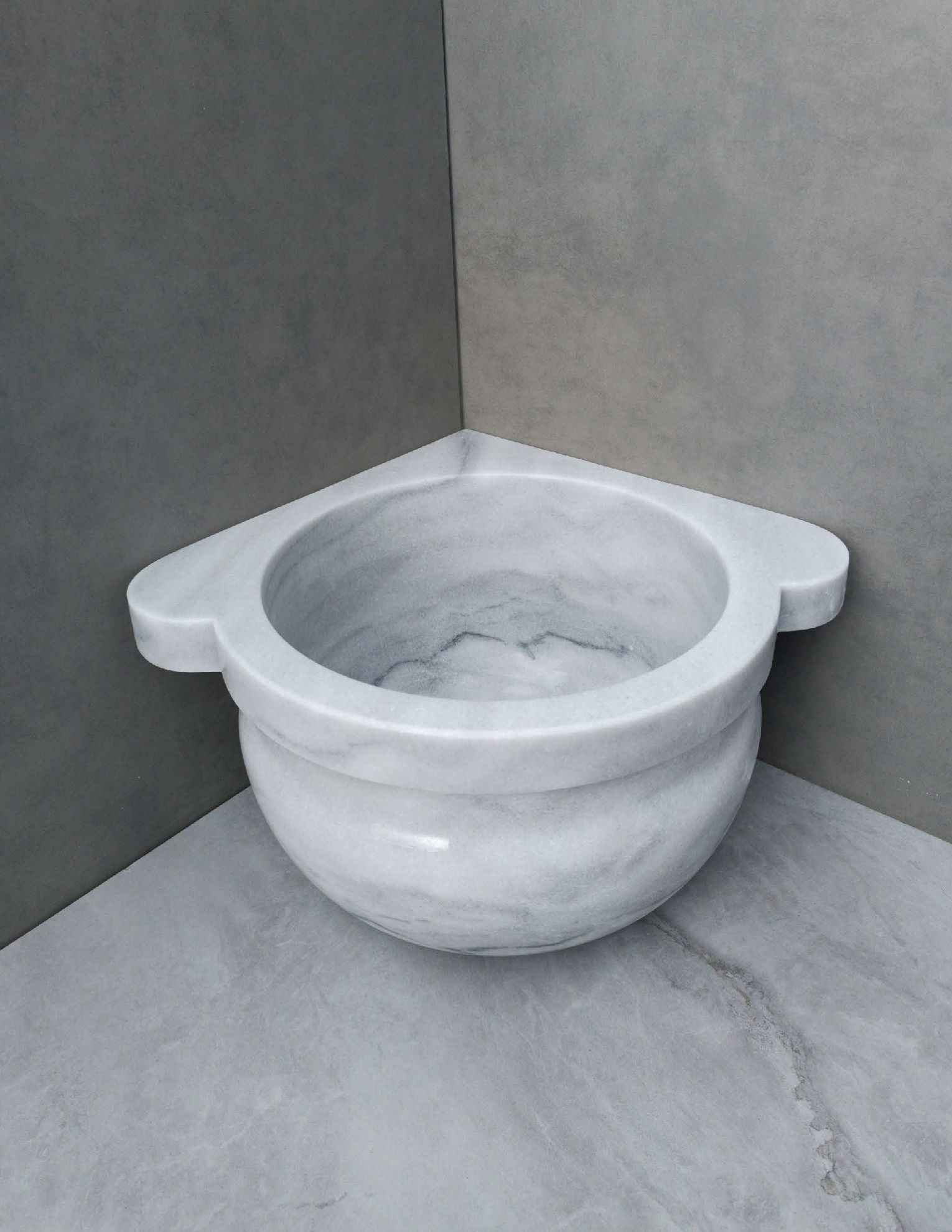 Arsin Beyaz Köşe | Doğal Mermer Hamam Kurnası