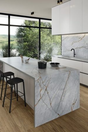 Coverlam Blue Roma | Porselen Mutfak Tezgahı