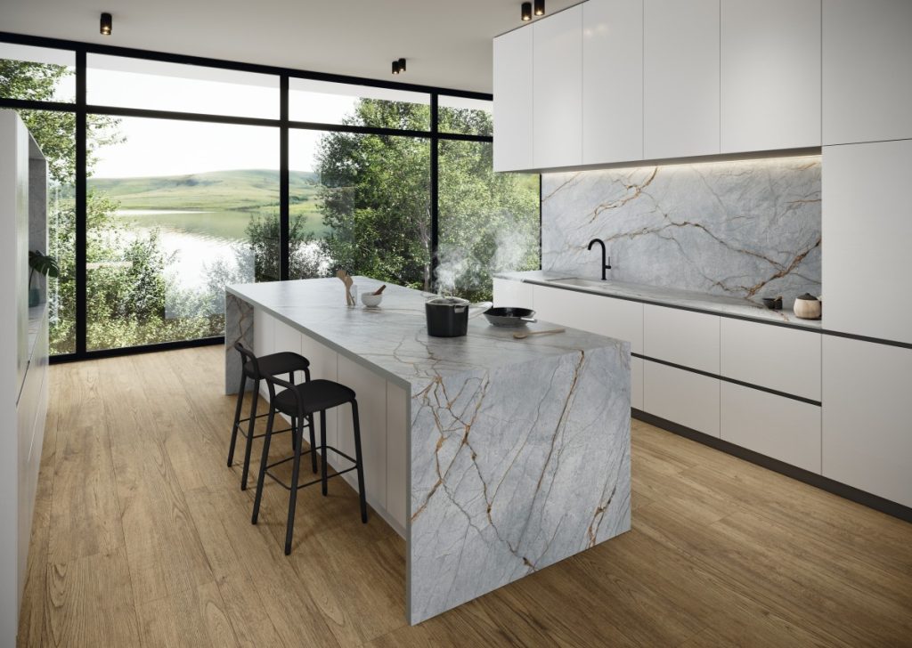 Coverlam Blue Roma | Porselen Mutfak Tezgahı