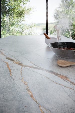 Coverlam Blue Roma | Porselen Mutfak Tezgahı