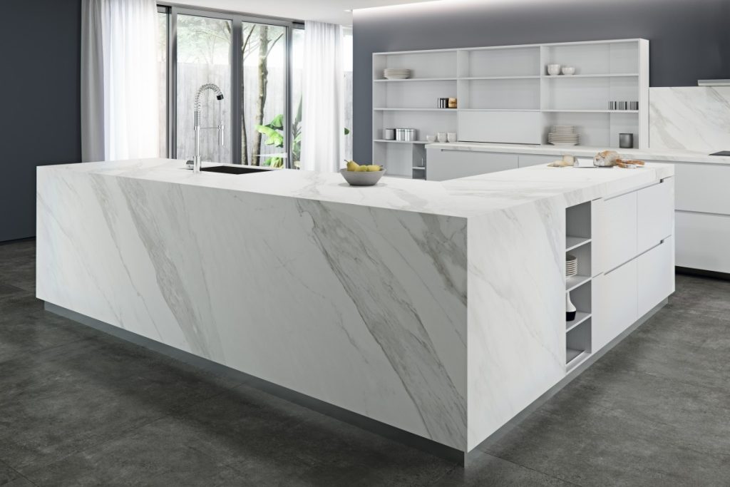 Coverlam Calacata Blanco | Porselen Mutfak Tezgahı