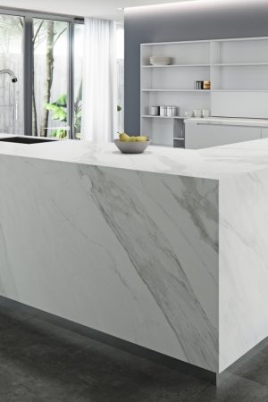 Coverlam Calacata Blanco | Porselen Mutfak Tezgahı