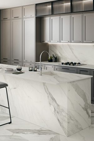 Coverlam Calacata Blanco | Porselen Mutfak Tezgahı