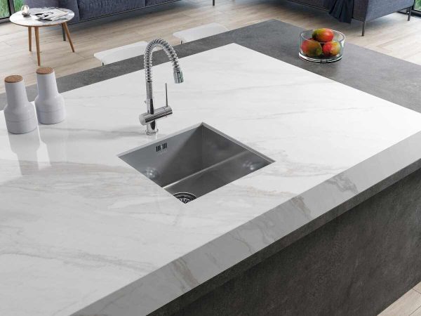 Coverlam Calacata Blanco | Porselen Mutfak Tezgahı