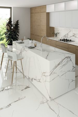 Coverlam Iceberg Blanco | Porselen Mutfak Tezgahı