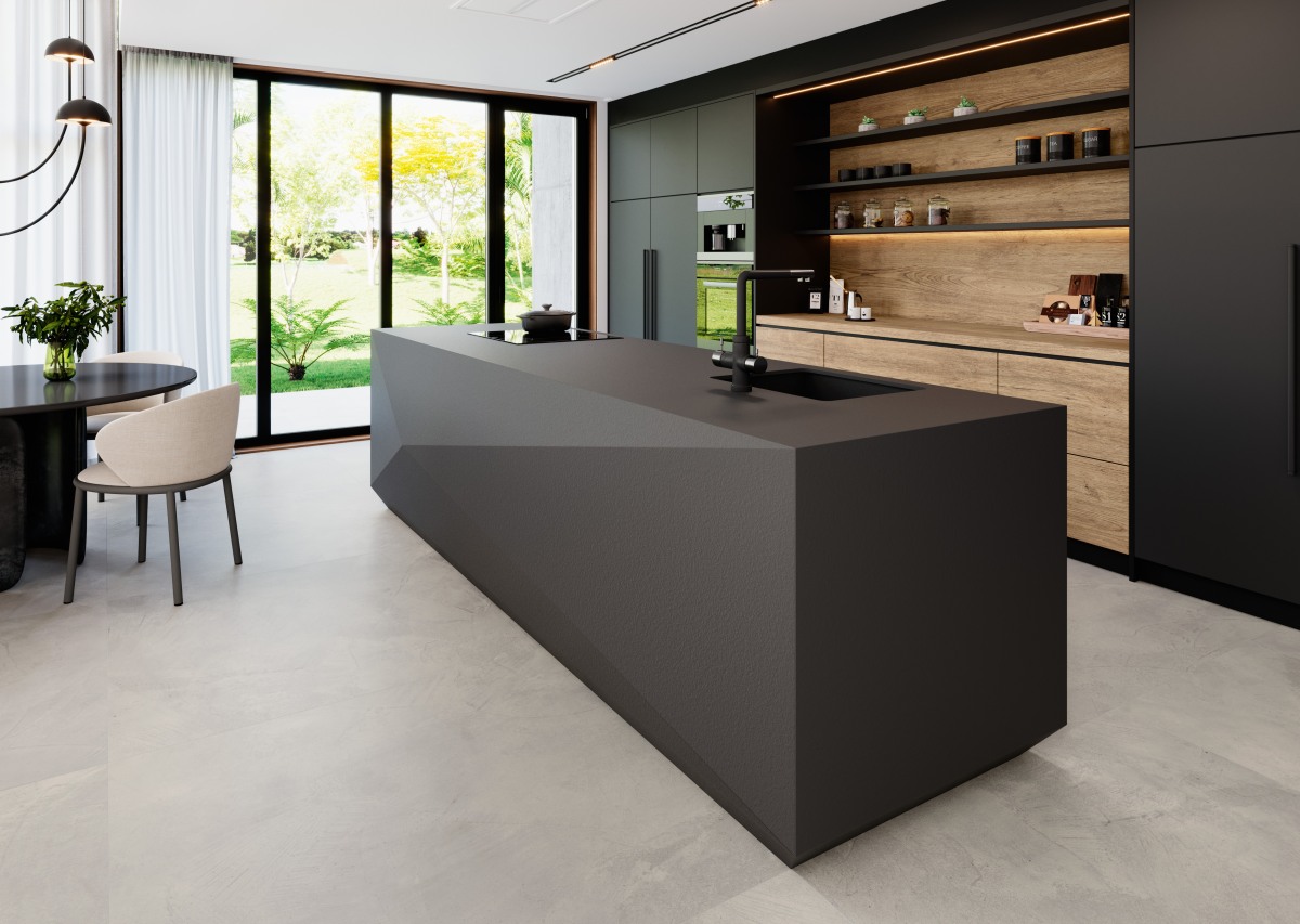 Coverlam Nero Zimbabwe | Porselen Mutfak Tezgahı