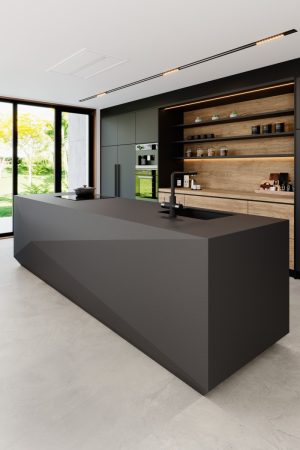 Coverlam Nero Zimbabwe | Porselen Mutfak Tezgahı