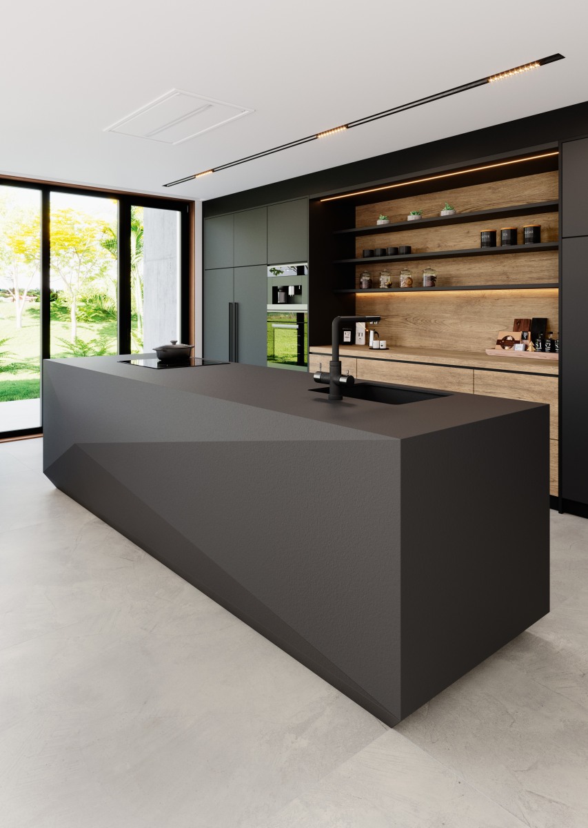 Coverlam Nero Zimbabwe | Porselen Mutfak Tezgahı