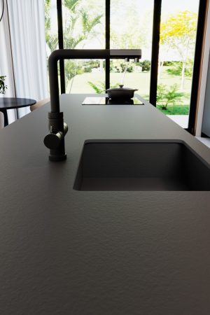 Coverlam Nero Zimbabwe | Porselen Mutfak Tezgahı