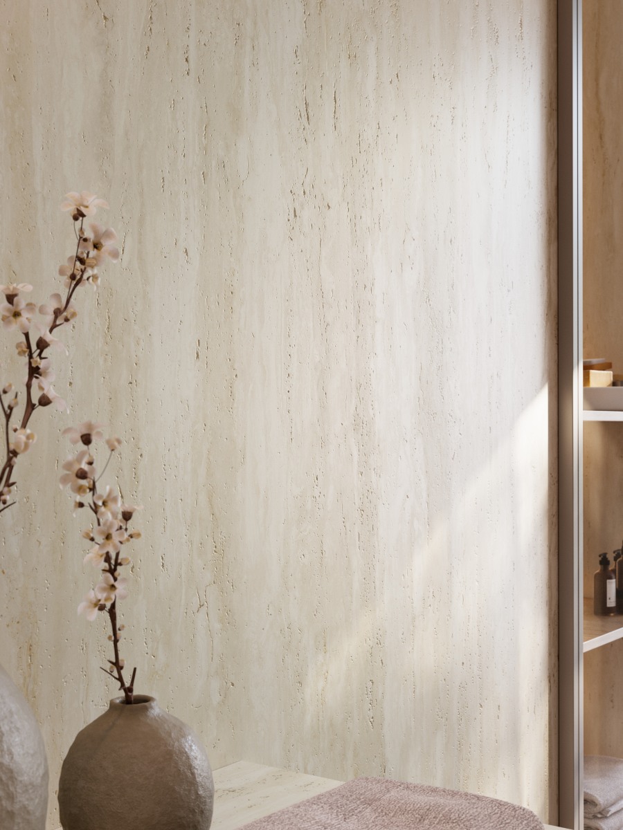 Coverlam Travertino Ivory | Porselen Mutfak Tezgahı