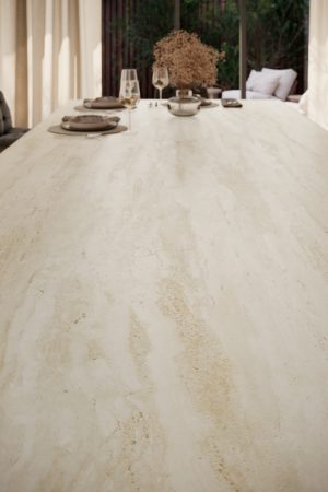 Coverlam Travertino Ivory | Porselen Mutfak Tezgahı