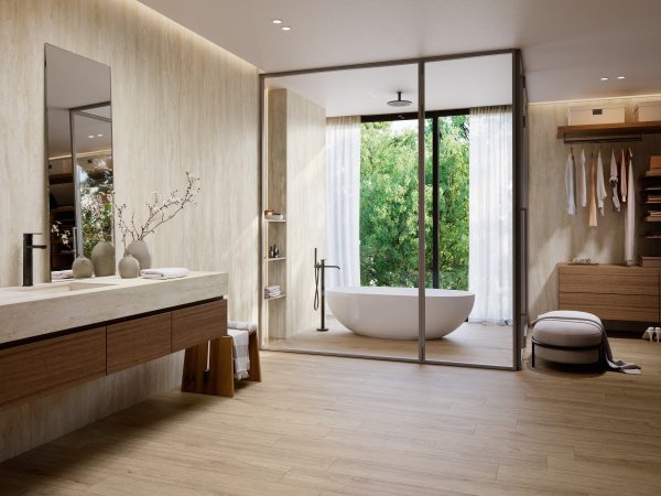 Coverlam Travertino Ivory | Porselen Mutfak Tezgahı