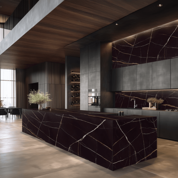 NG Stone Bamboo Noir | Porselen Mutfak Tezgahı