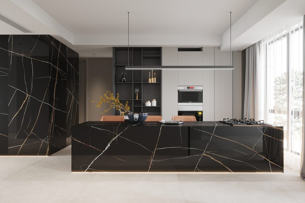 NG Stone Bamboo Noir | Porselen Mutfak Tezgahı