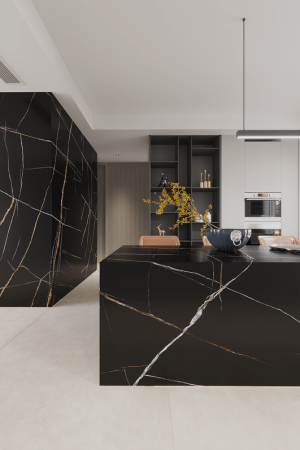 NG Stone Bamboo Noir | Porselen Mutfak Tezgahı