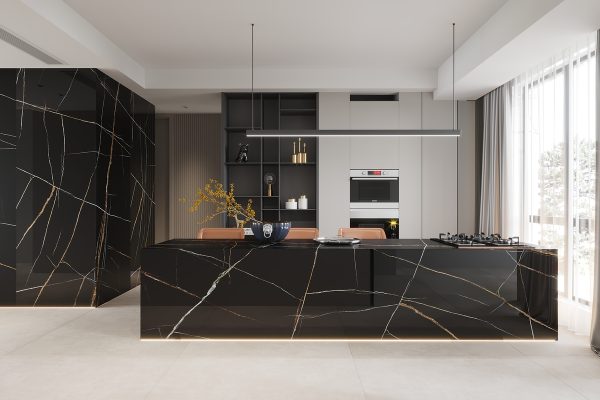 NG Stone Bamboo Noir | Porselen Mutfak Tezgahı