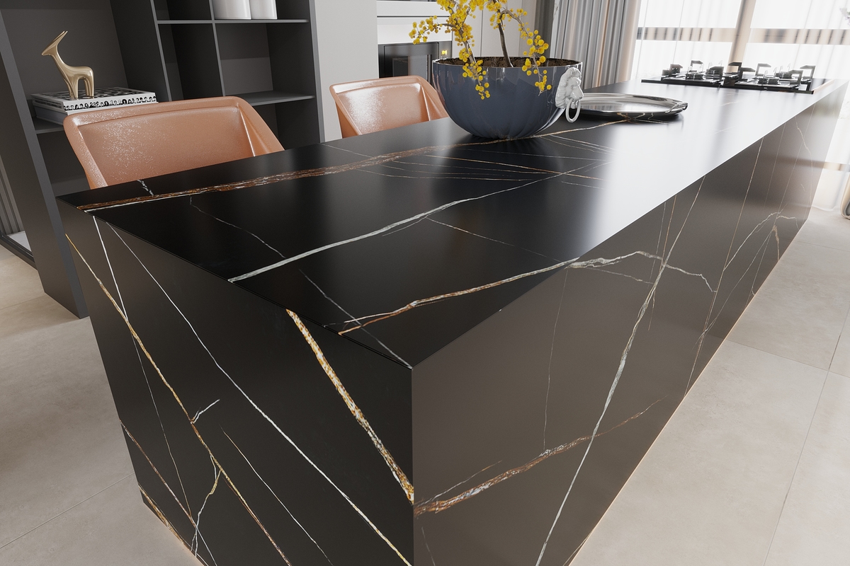 NG Stone Bamboo Noir | Porselen Mutfak Tezgahı