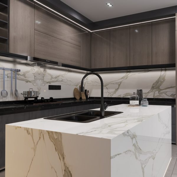 NG Stone Calacatta Gold | Porselen Mutfak Tezgahı