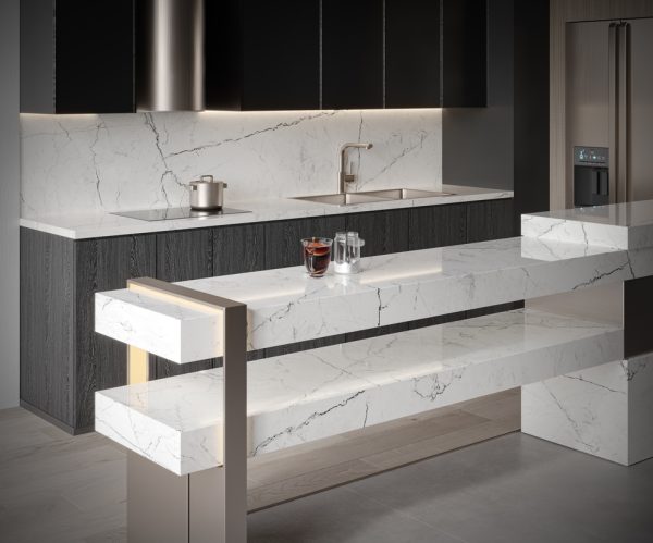 NG Stone Line White | Porselen Mutfak Tezgahı