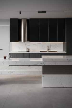 NG Stone Line White | Porselen Mutfak Tezgahı