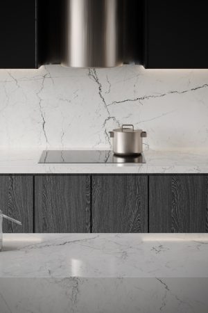 NG Stone Line White | Porselen Mutfak Tezgahı