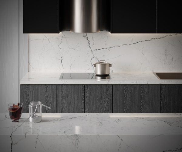 NG Stone Line White | Porselen Mutfak Tezgahı