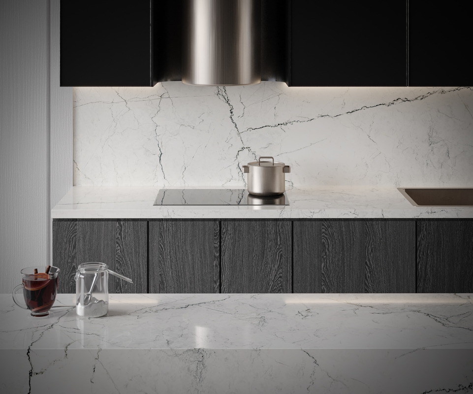 NG Stone Line White | Porselen Mutfak Tezgahı