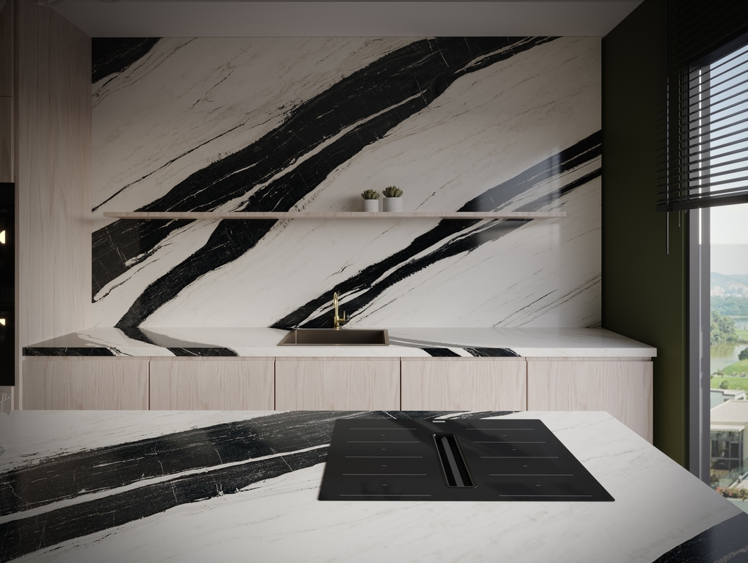 NG Stone Panda White | Porselen Mutfak Tezgahı