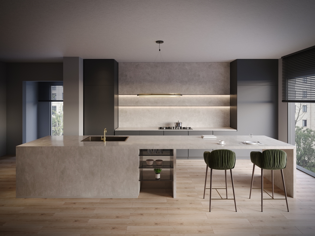 NG Stone Vista Gri | Porselen Mutfak Tezgahı