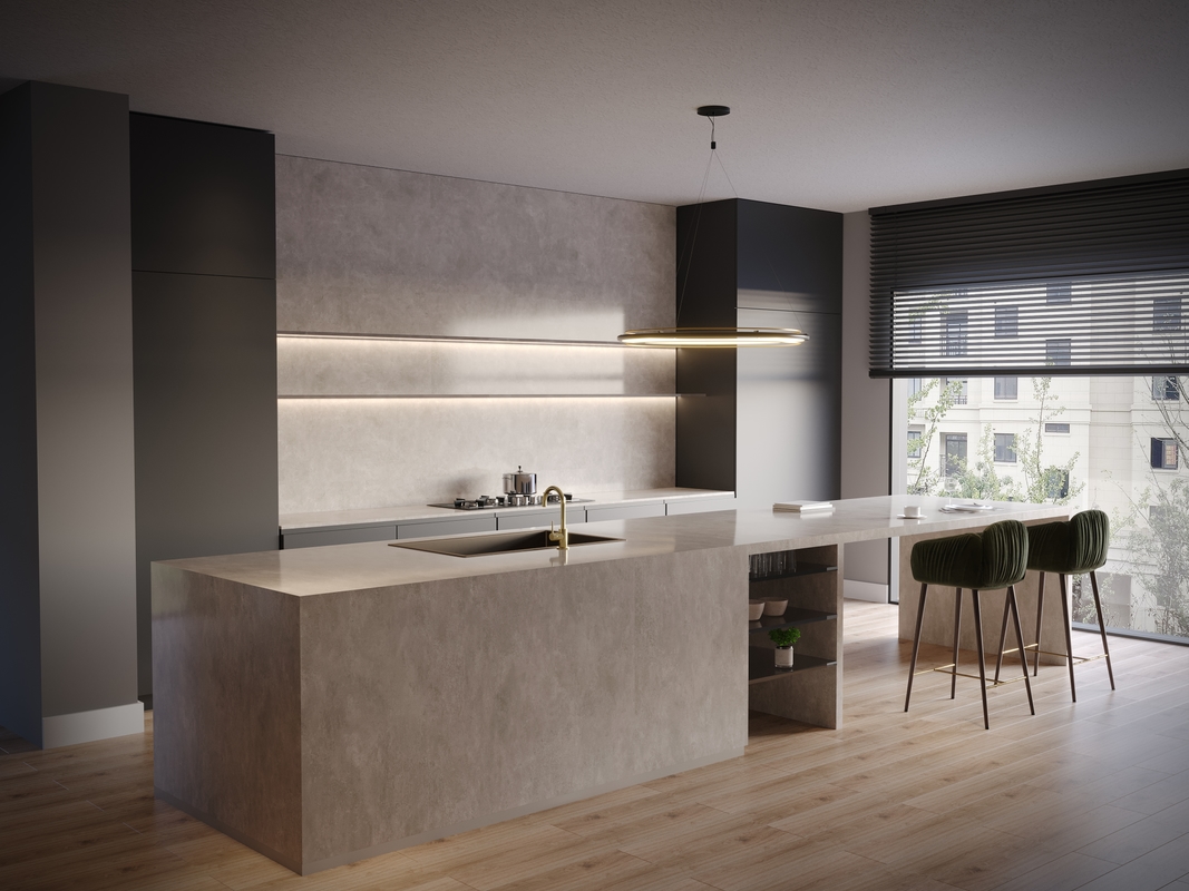 NG Stone Vista Gri | Porselen Mutfak Tezgahı