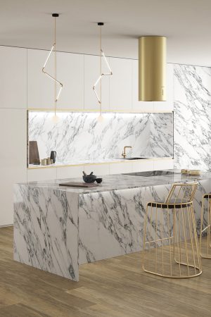 Ascale Arabescatto White 12mm Porselen Tezgah