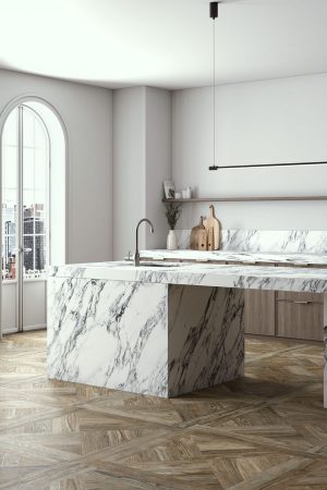 Ascale Arabescatto White 12mm Porselen Tezgah