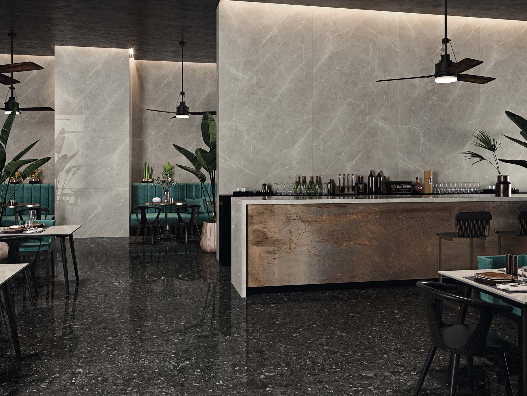 Ascale Armani Silver 12mm Porselen Tezgah