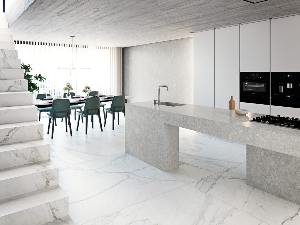 Ascale Borgogna Silver 12mm Porselen Tezgah
