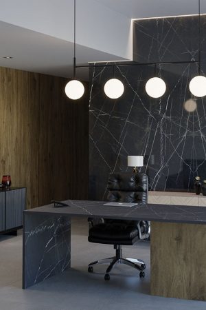 Ascale Marquina Black 12mm Porselen Tezgah