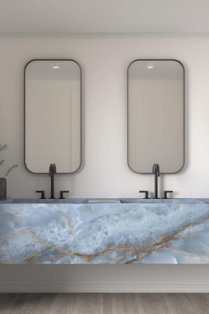 Ascale Onice Blue 12mm Porselen Tezgah