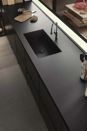 Atlas Plan Absolute Black 12mm Porselen Tezgah