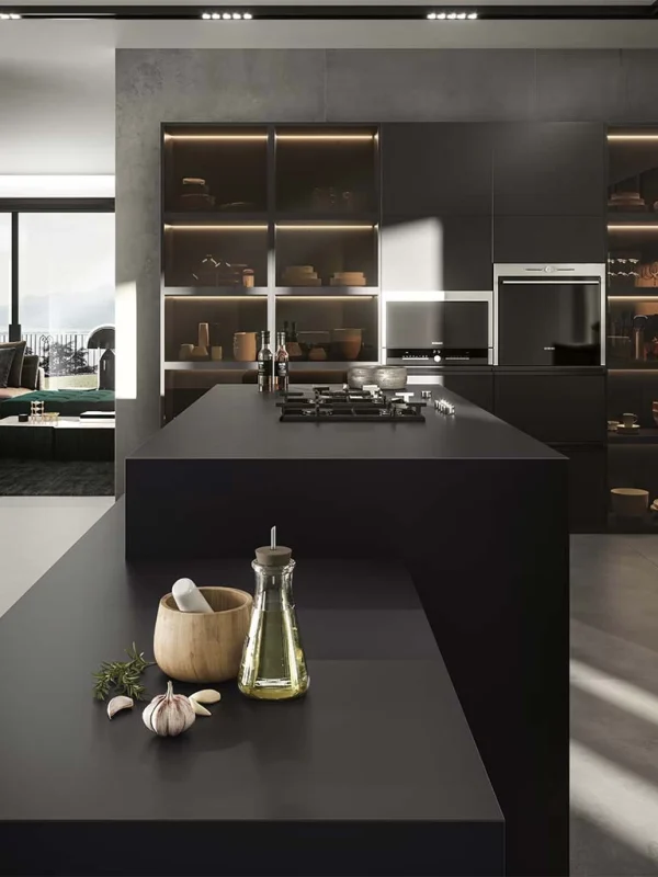 Atlas Plan Absolute Black 12mm Porselen Tezgah