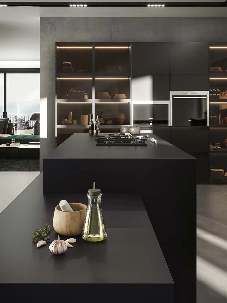 Atlas Plan Absolute Black 12mm Porselen Tezgah