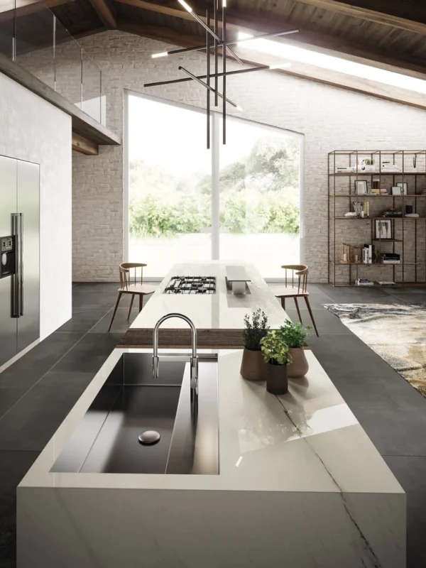 Atlas Plan Bianco Dolomite 12mm Porselen Tezgah