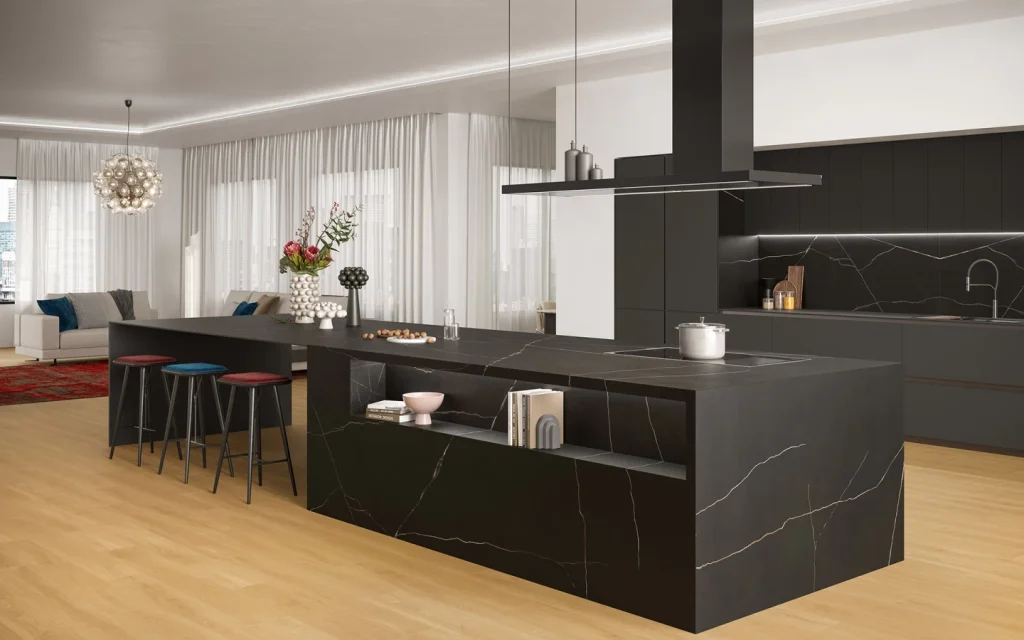 Atlas Plan Black Atlantis 12mm Porselen Tezgah